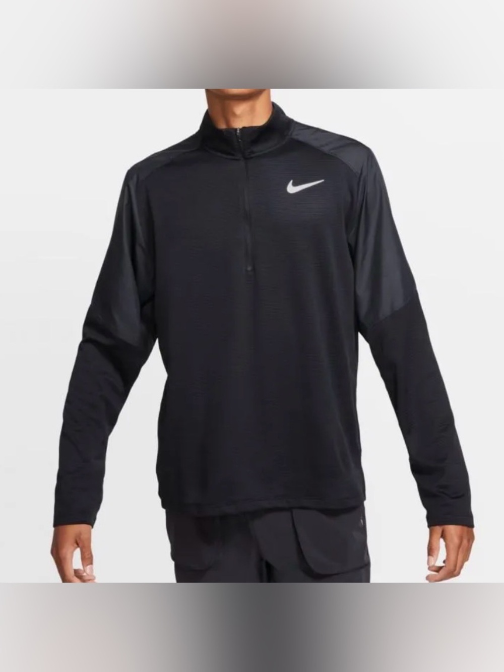 Nike Black Men's Half-Zip Pacer Performance Running Top Size Small